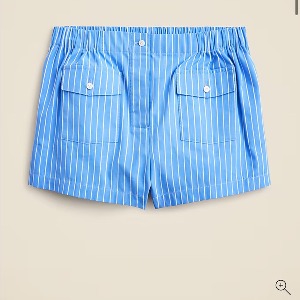 J Crew mini boxer short in Oxford stripe blue